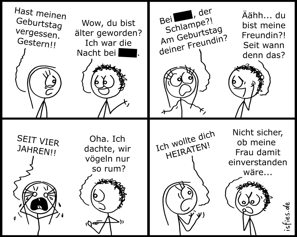 Geburtstag vergessen  Comic #694  isfies