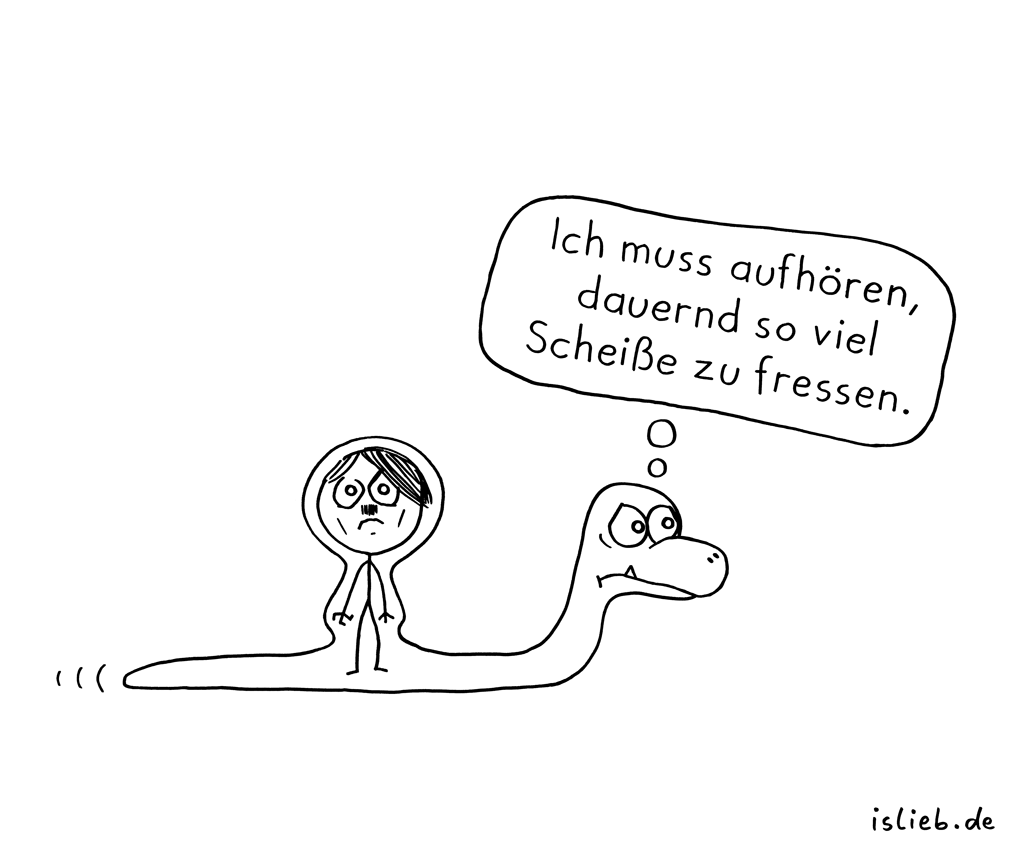 Essgewohnheiten | Schlangen-Cartoon | is lieb?