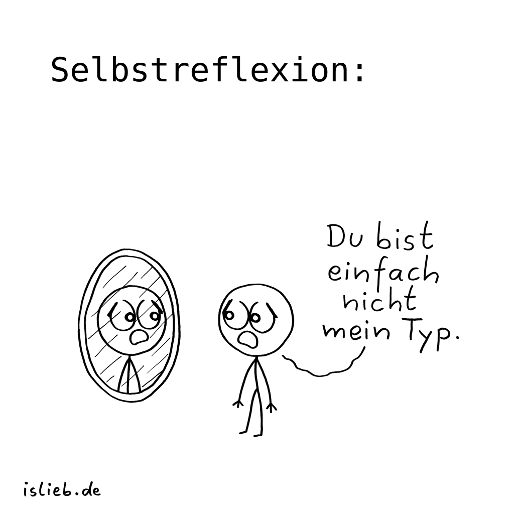 Selbstreflexion | Spiegel-Cartoon | is lieb?