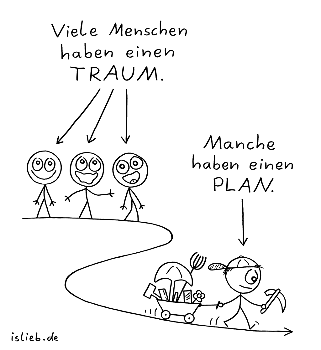 Träumer | Strichmännchen-Cartoon | is lieb?