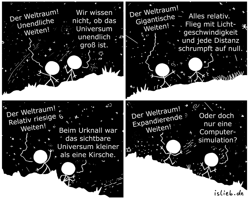 Weltraum | Kosmologie-Comic | is lieb?