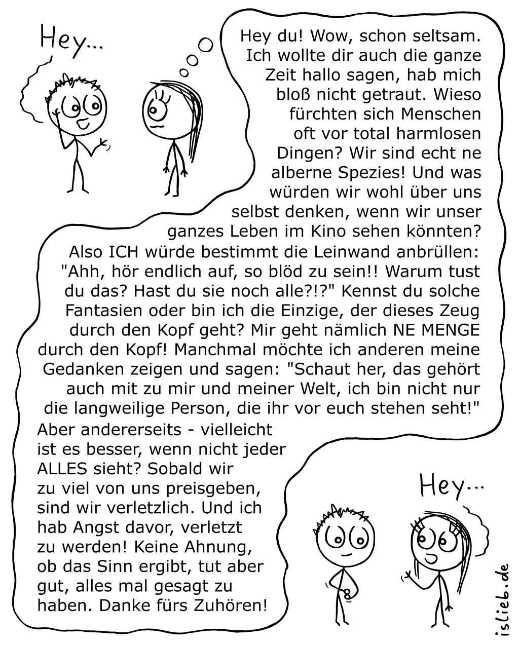 Hey | Gedanken-Comic | is lieb?