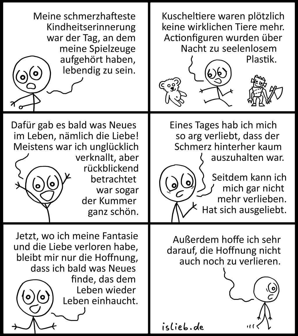 Verlust | Strichmännchen-Comic | is lieb?