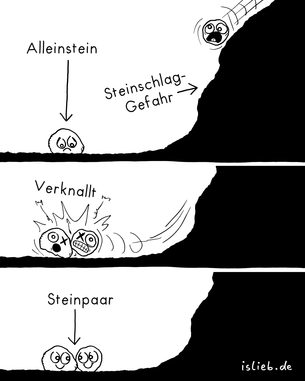 Steinstory | Steinschlag-Comic | is lieb?