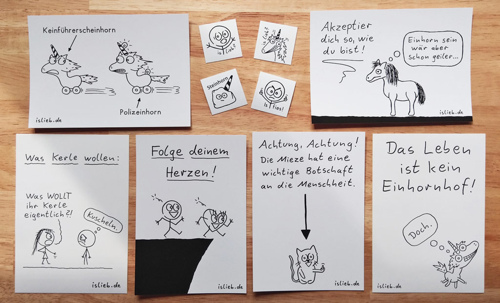 Sticker- und Karten-Set! Is lieb?