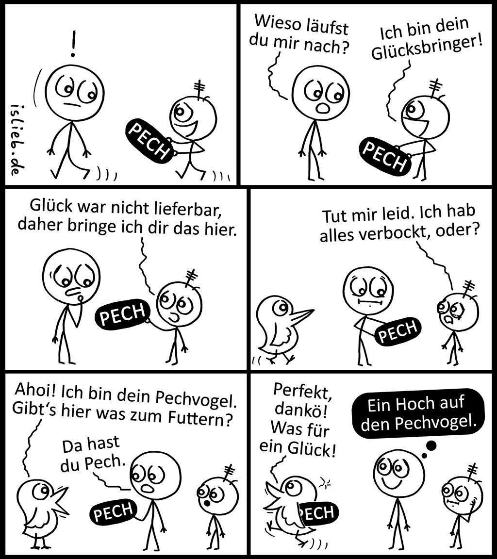 Glücksbringer | Strichmännchen-Comic | is lieb?