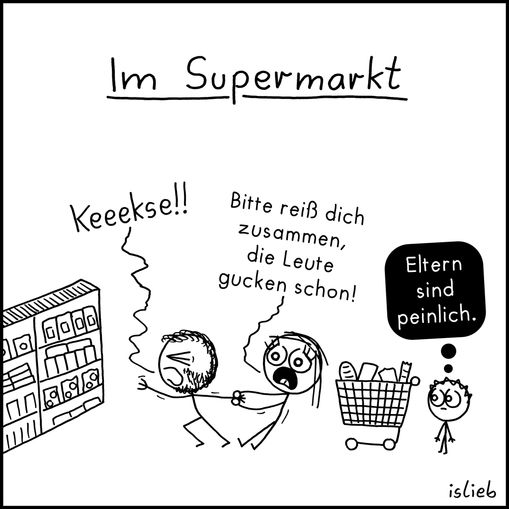 Im Supermarkt... | Familien-Cartoon | islieb